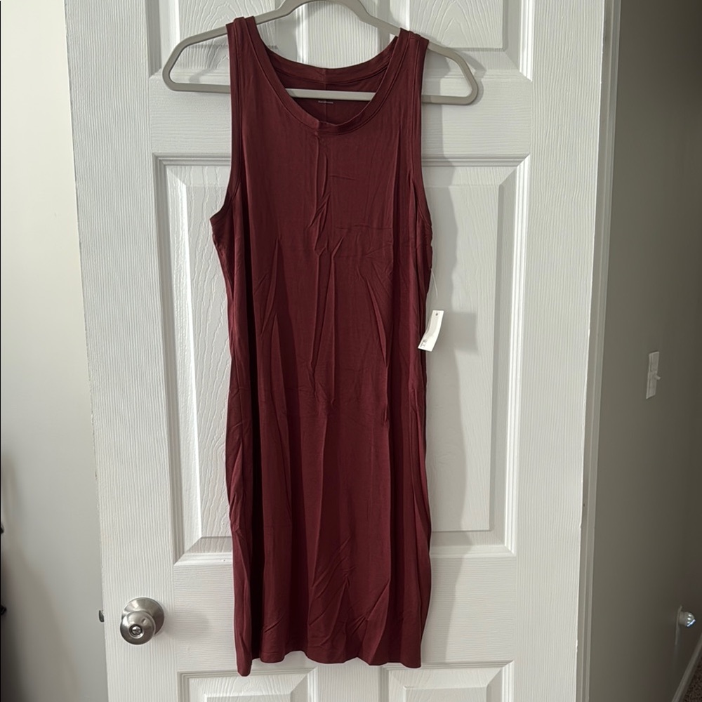 Daily Ritual Sleeveless Burgundy Dress